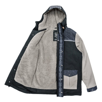 Isomatrix Black Sherpa Parka Jacket