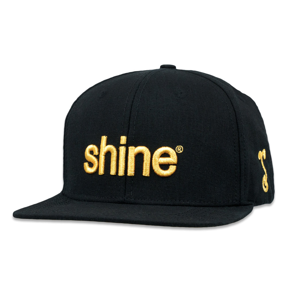Shine Black Gold Snapback Hat - Korvel