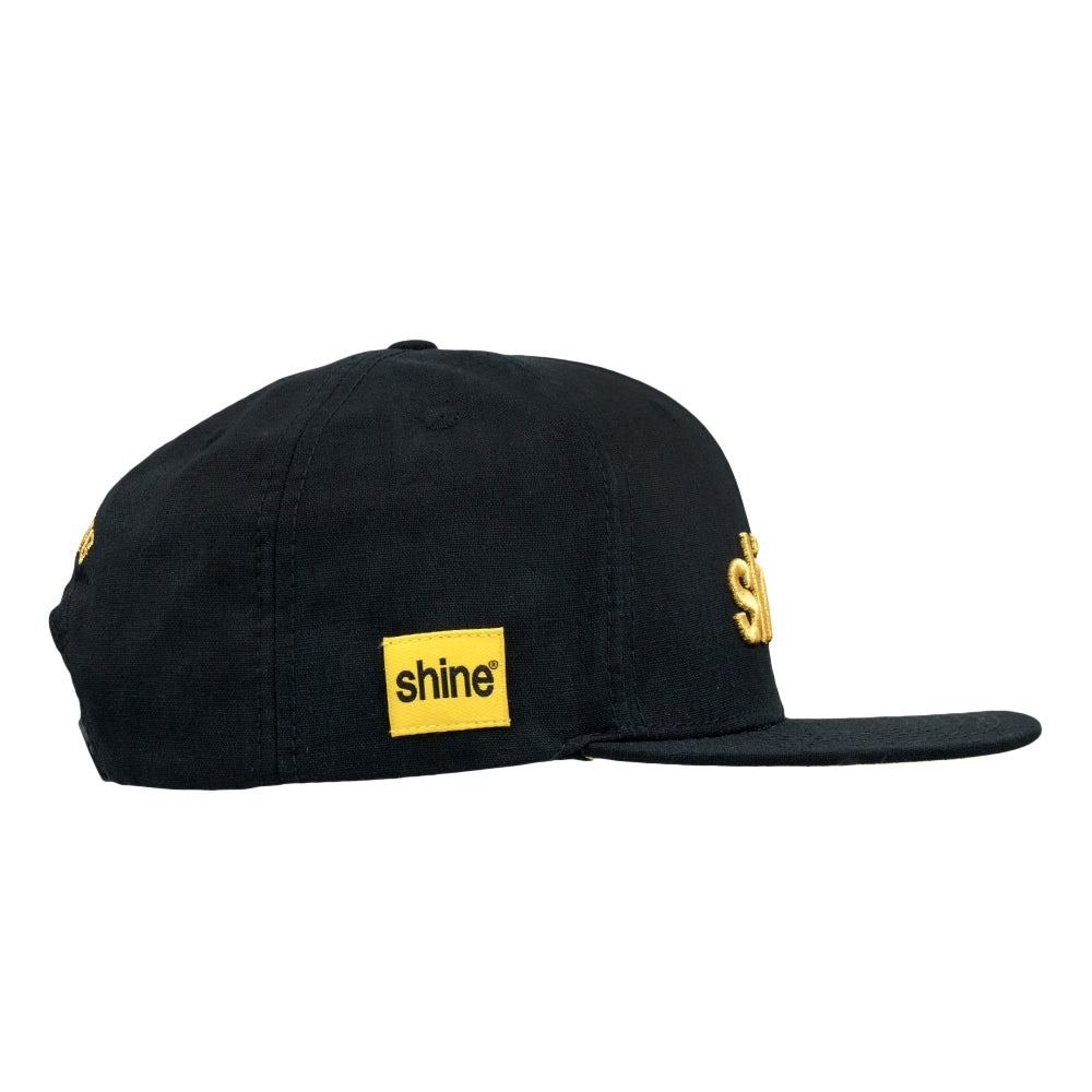 Shine Black Gold Snapback Hat - Korvel