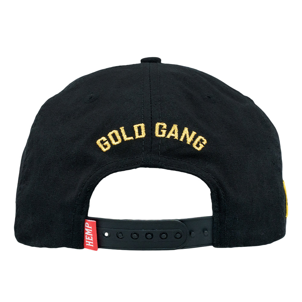 Shine Black Gold Snapback Hat - Korvel