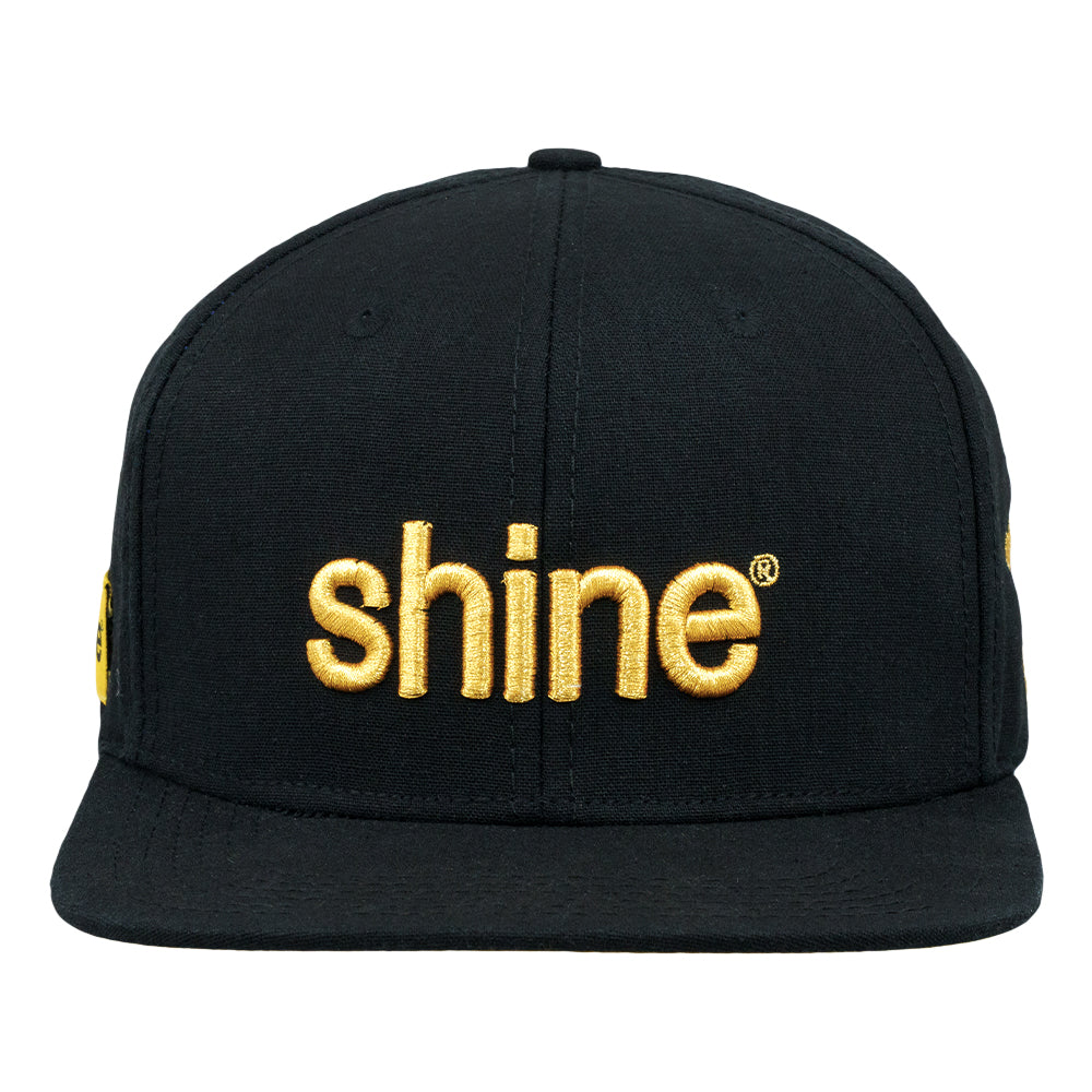 Shine Black Gold Snapback Hat - Korvel