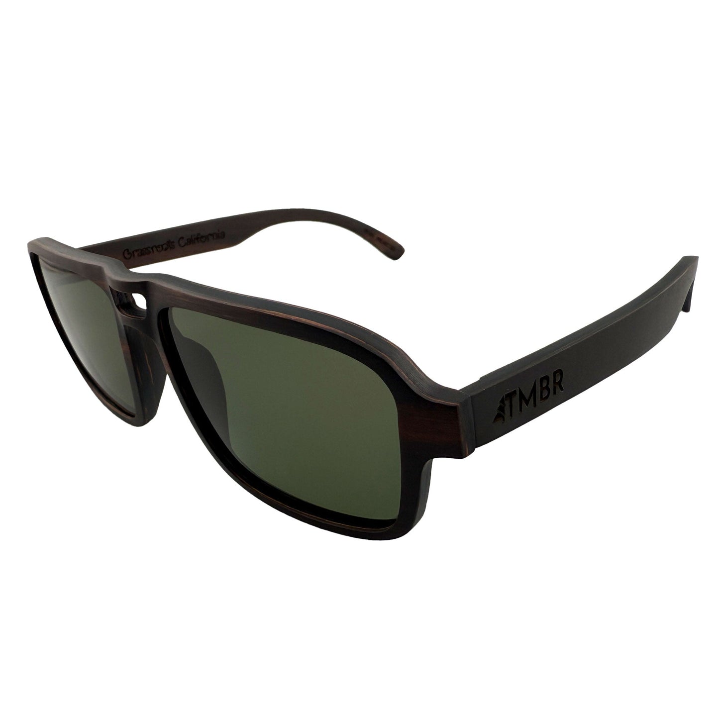 TMBR Jerry Garcia Vintage Black Sunglasses with Green Lenses