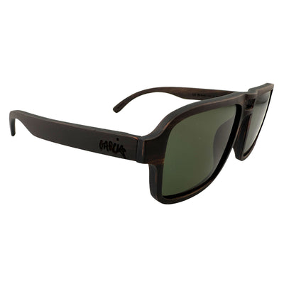 TMBR Jerry Garcia Vintage Black Sunglasses with Green Lenses
