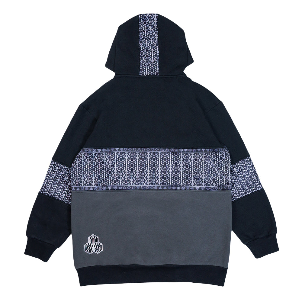 Isomatrix Black Gray Tall Pullover Hoodie - Korvel