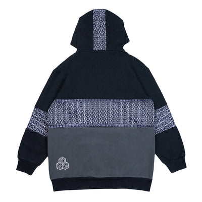 Isomatrix Black Gray Tall Pullover Hoodie - Korvel