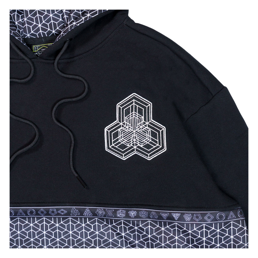 Isomatrix Black Gray Tall Pullover Hoodie - Korvel