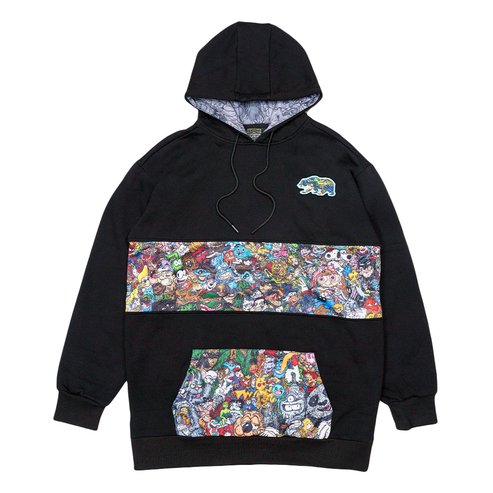Vincent Gordon Cartoon Gumbo Black Tall Pullover Hoodie - Korvel