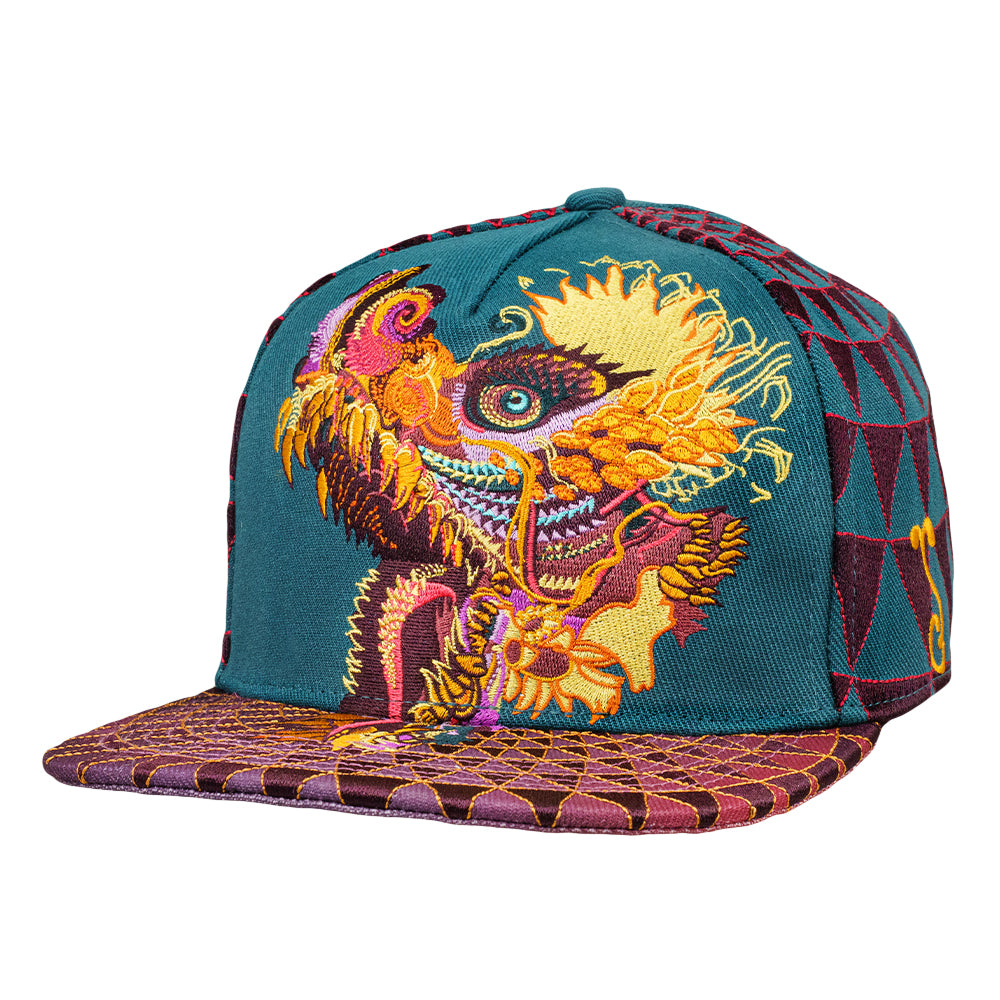 Gorra Ajustada Verde Humming Dragon de Android Jones