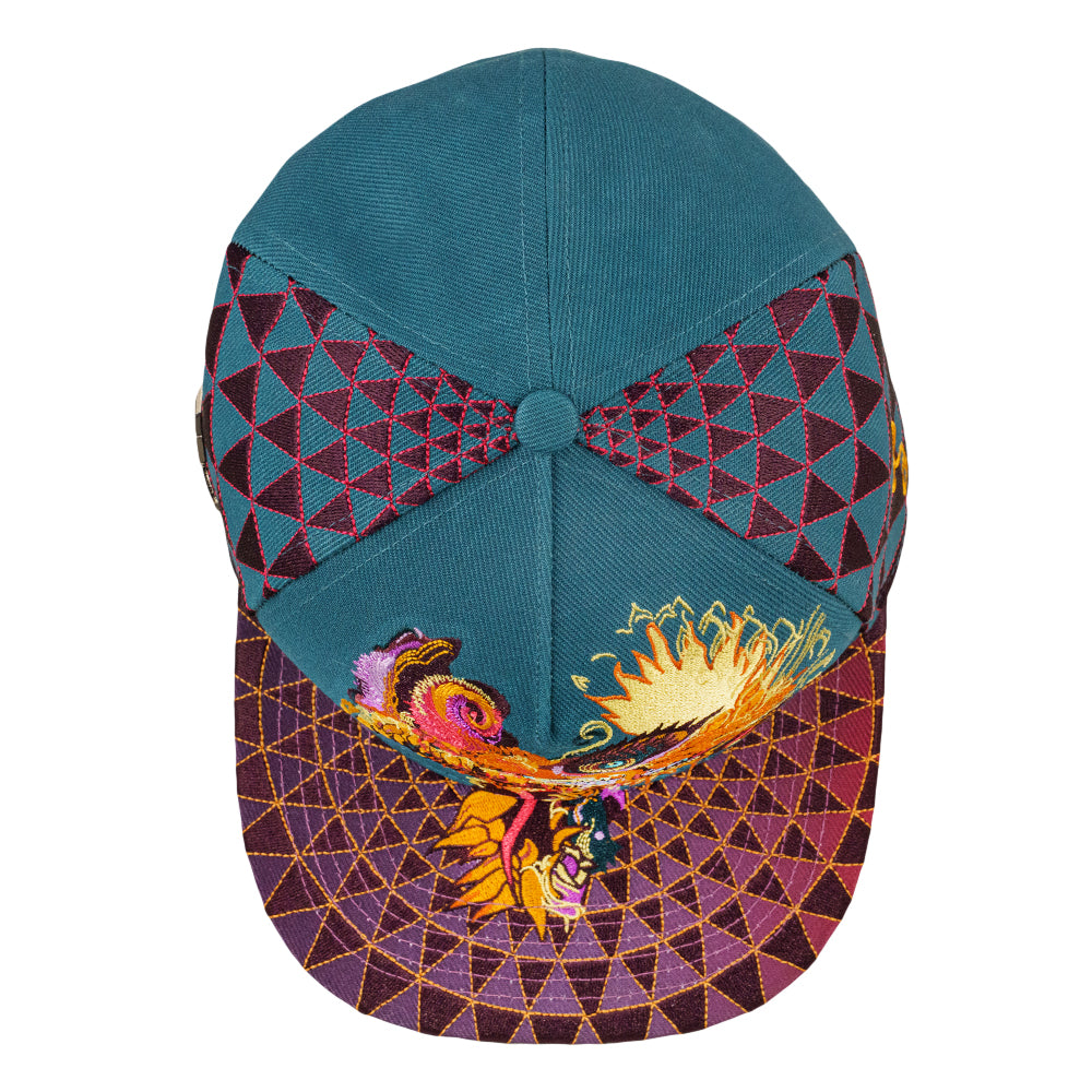 Gorra Ajustada Verde Humming Dragon de Android Jones