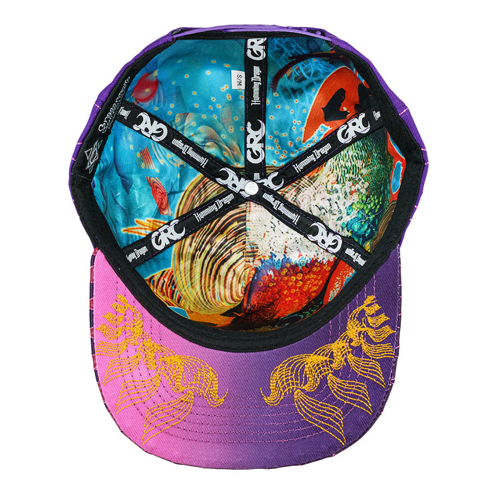Android Jones Humming Dragon Purple Snapback Hat - Korvel