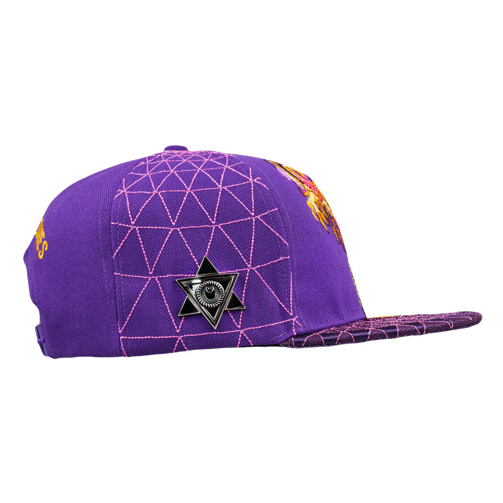 Android Jones Humming Dragon Purple Snapback Hat - Korvel