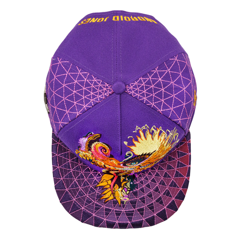 Android Jones Humming Dragon Purple Snapback Hat - Korvel