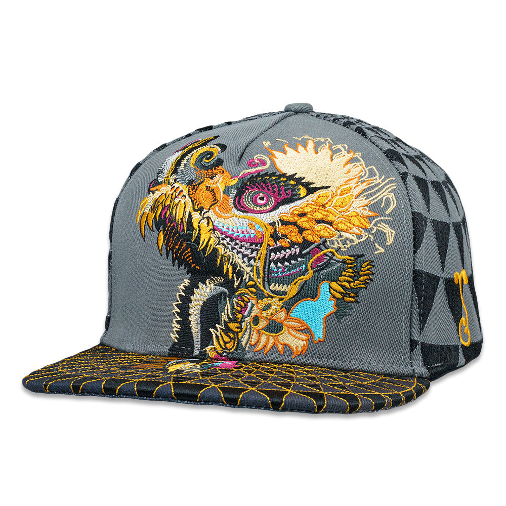 Android Jones Humming Dragon Grey Snapback Hat - Korvel