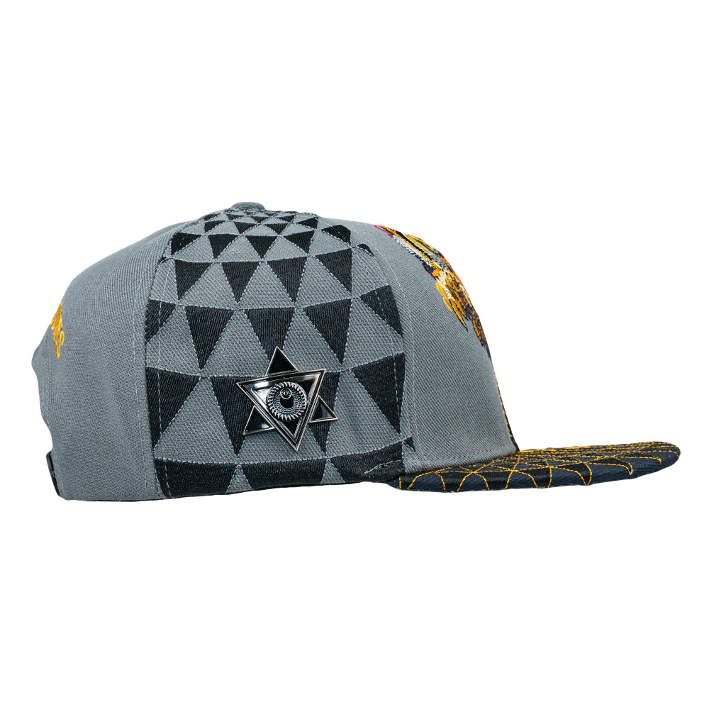 Android Jones Humming Dragon Grey Snapback Hat - Korvel