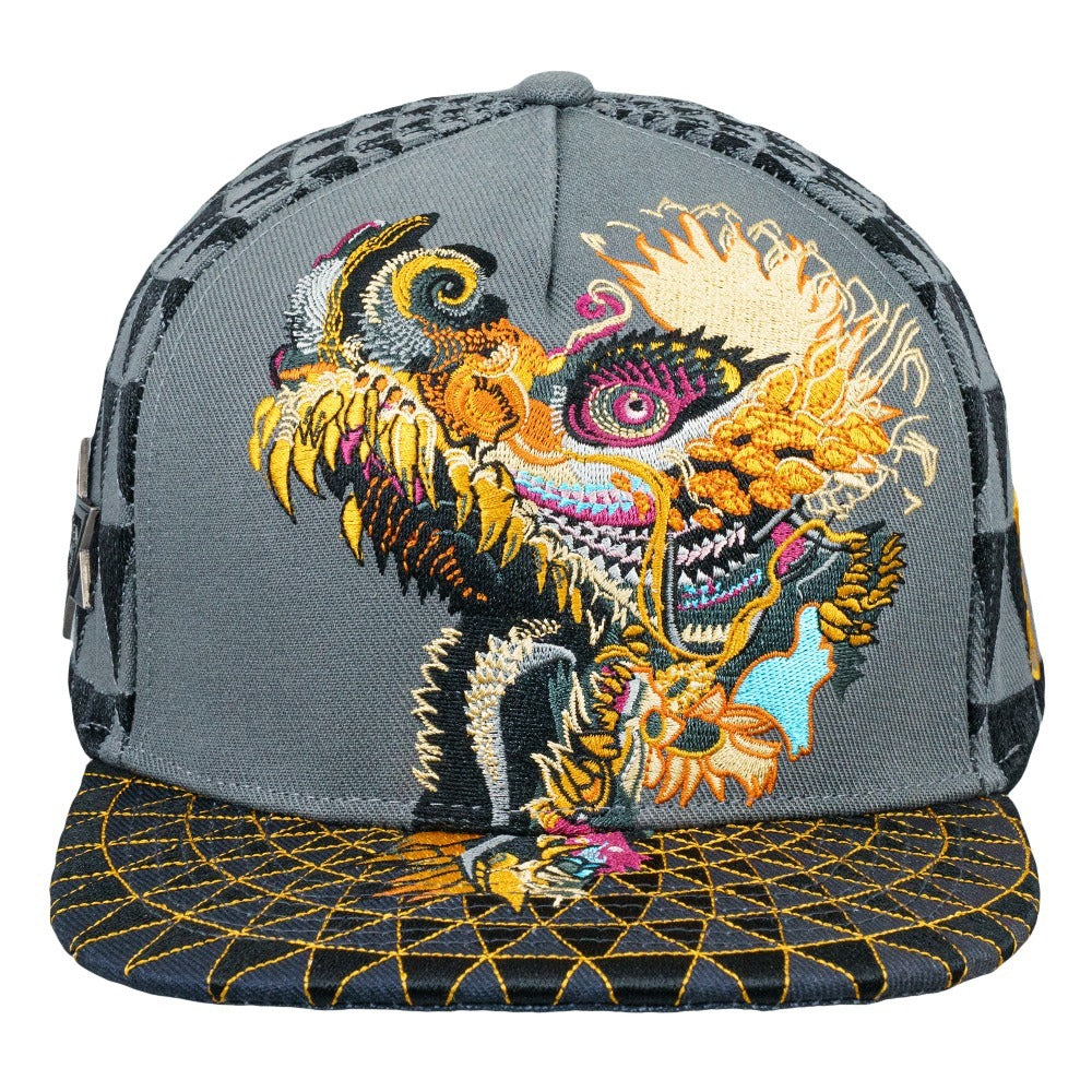 Android Jones Humming Dragon Grey Snapback Hat - Korvel