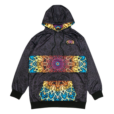 G Sprout Mandala Black Tall Pullover Hoodie - Korvel