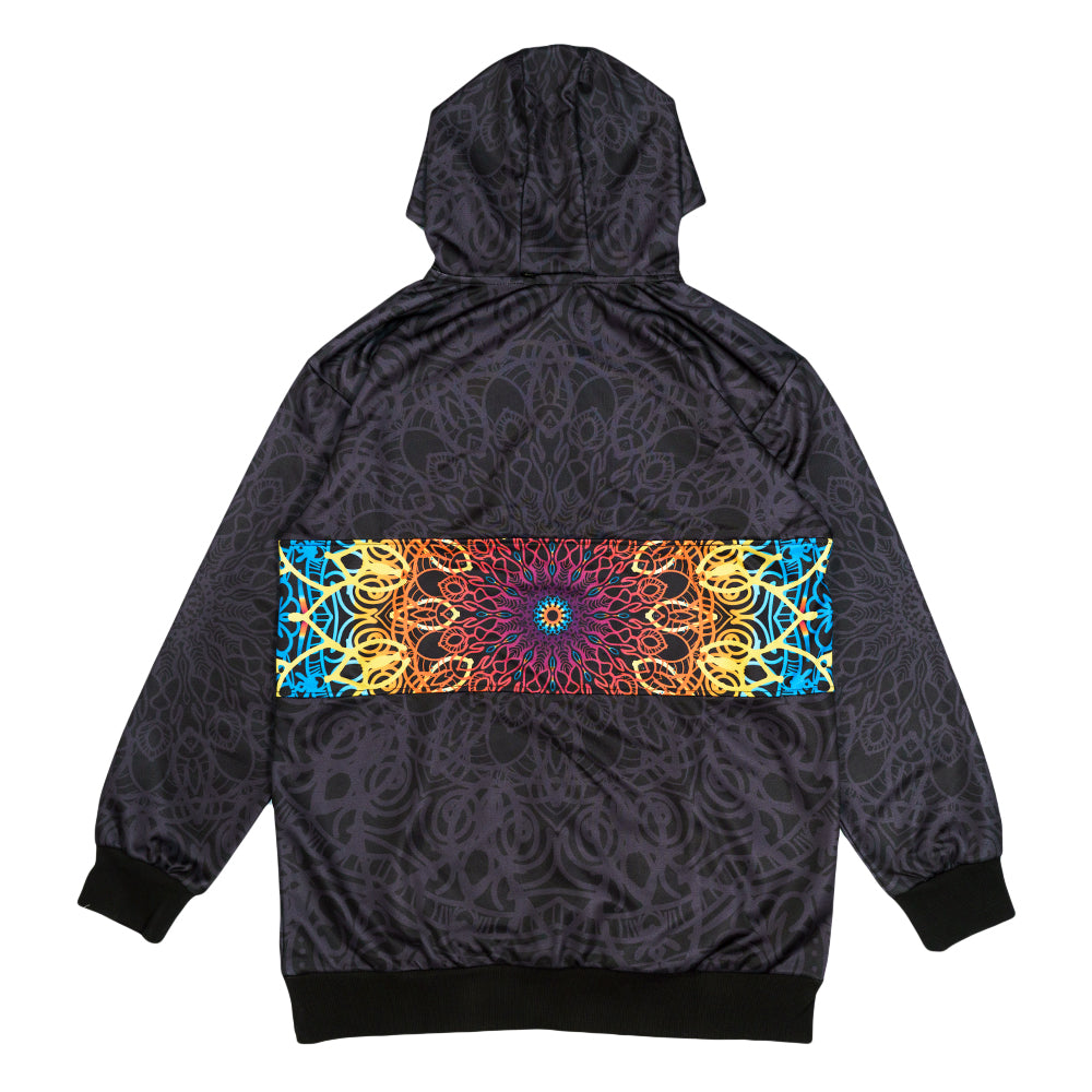 G Sprout Mandala Black Tall Pullover Hoodie - Korvel