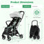 Poussette portable légère pliable à une main - Gris
