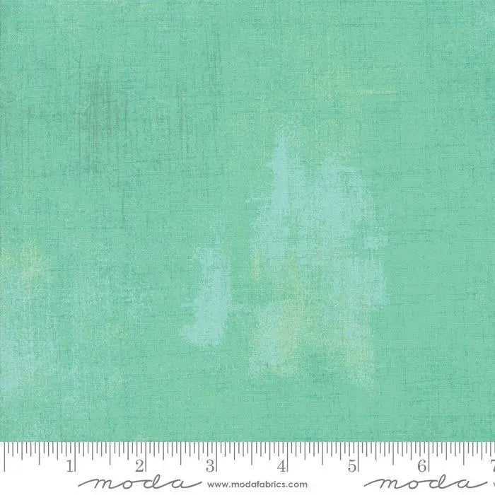 Green Aqua Grunge Basics Fabric - 44"/45" Per Yard