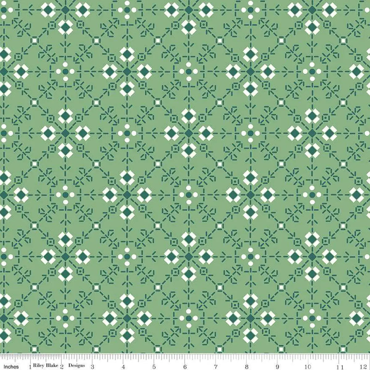 Green Backings Bee Plaid Cotton Wideback Fabric per Yard