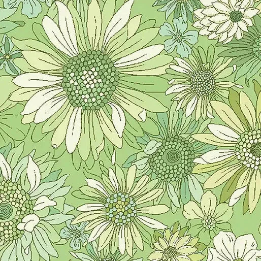 Tissu Large de Coton Vert Meilleurs Amis pour Nuitées