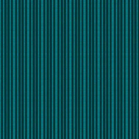 Dark Teal Dahlias at Dusk Stripe Cotton Fabric