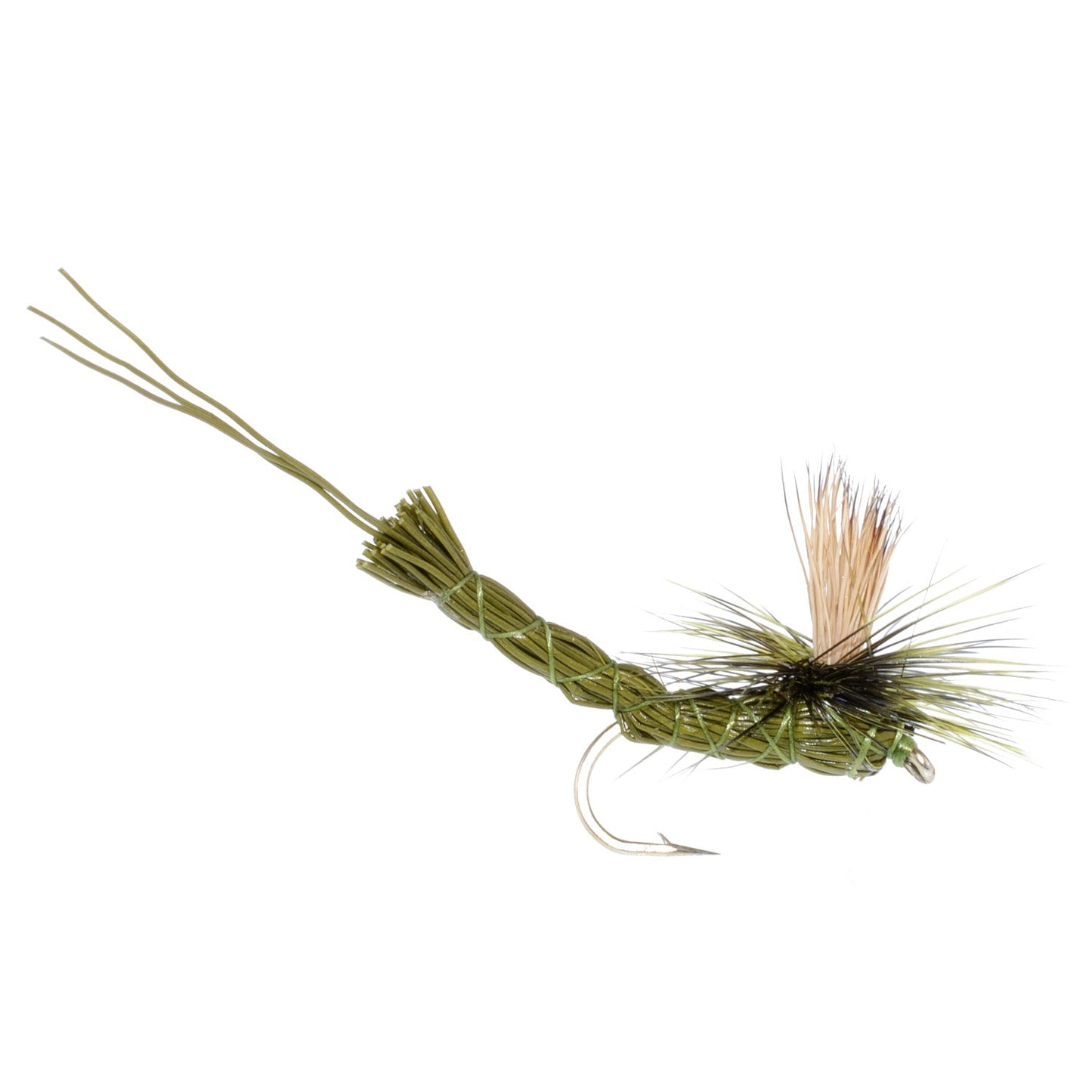 Mouches sèches Green Para Drake à corps allongé - Taille 10 (12 mouches)