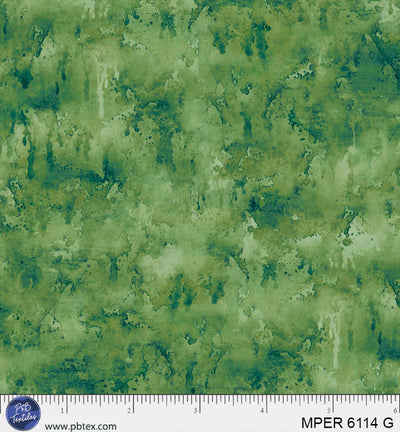 Green Meadow Perch Cotton Fabric - 44"/45" Per Yard