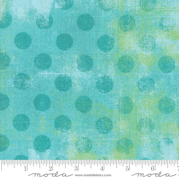 Green Pool Hits The Spot Grunge Cotton Wideback Fabric