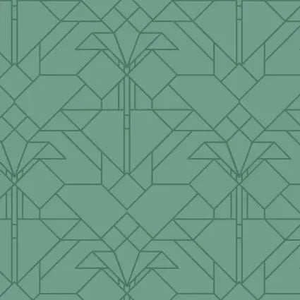 Green Water April Showers & Coonley Tulip Cotton Fabric