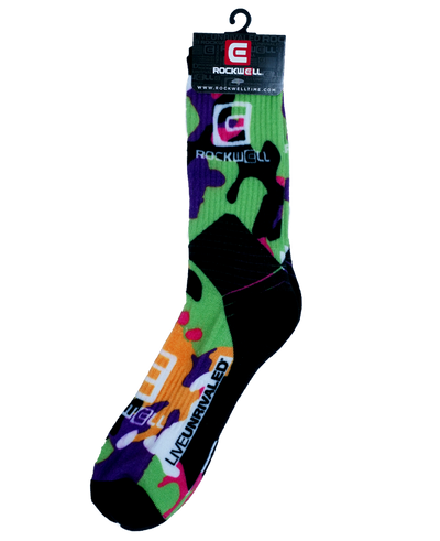 Stylish Green Camo Crew Socks for Ultimate Comfort - Korvel