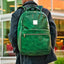Bolso de viaje de piel verde esmeralda (diseño XL)