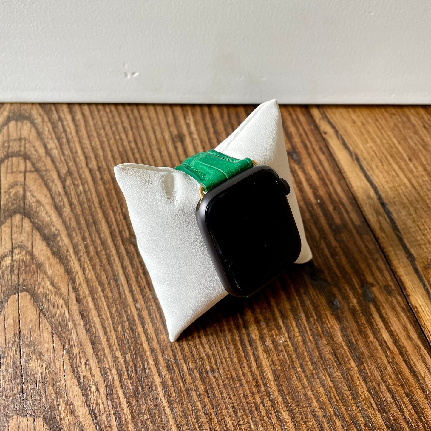 Correa de Reloj Apple Watch de Cocodrilo Mate Verde Kelly