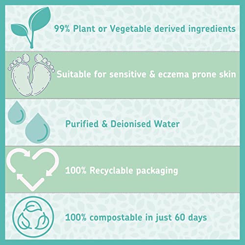 Kinder by Nature Biodegradable Plant-Based Baby Wipes - 672 Count
