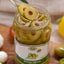 KORVEL Greek Green Sliced Halkidiki Olives – Super Colossal – 10.65 oz Glass Jar