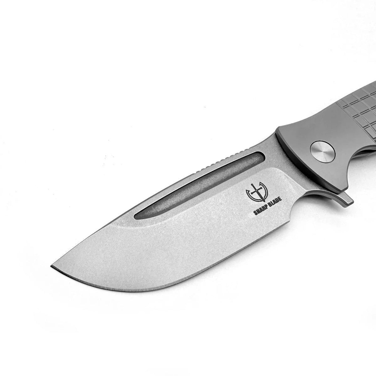 Couteau de poche EDC premium avec lame en acier 14C28N et manche en titane