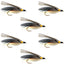 Premium Gray Ghost Streamer Flies - 6 Pack - Size 4 - Korvel