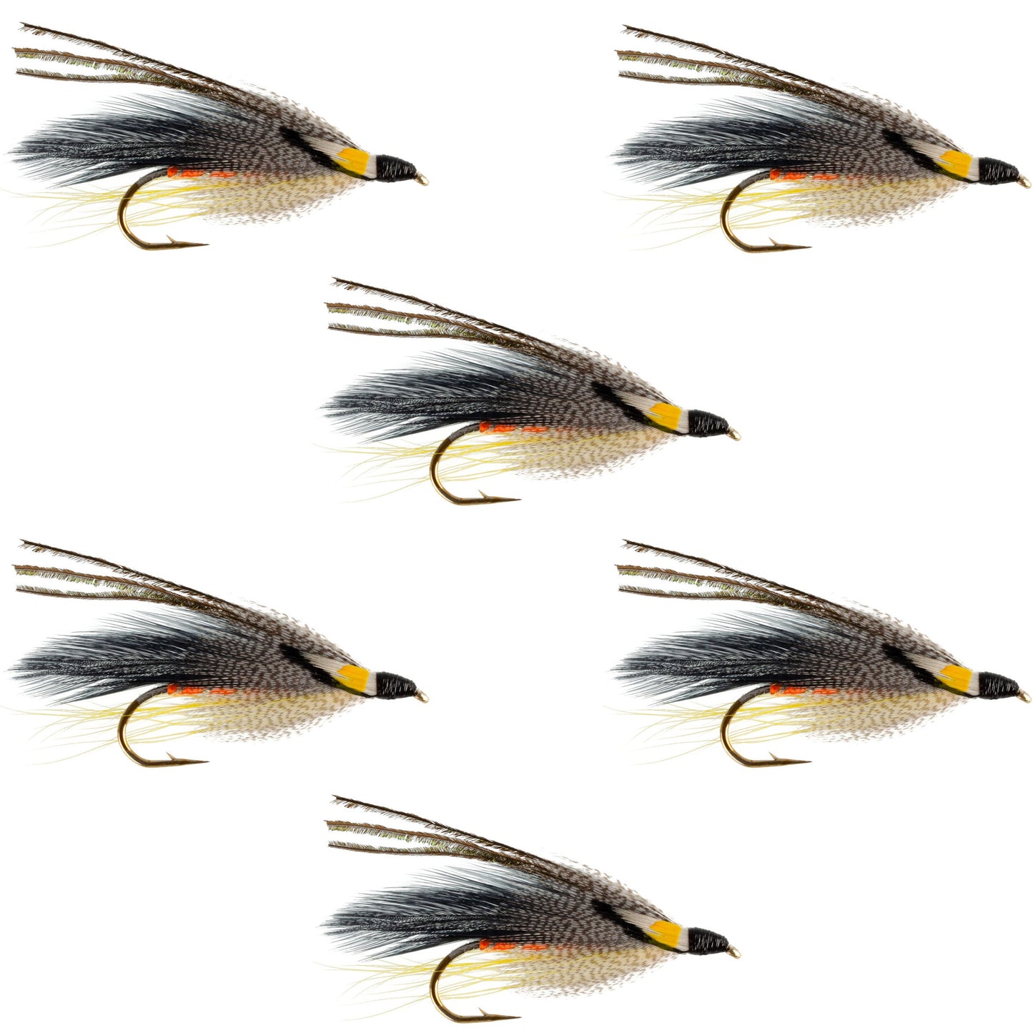 Premium Gray Ghost Streamer Flies - 6 Pack - Size 4 - Korvel