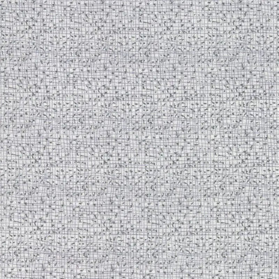Tissu en coton large à motifs enchevêtrés gris chiné au mètre