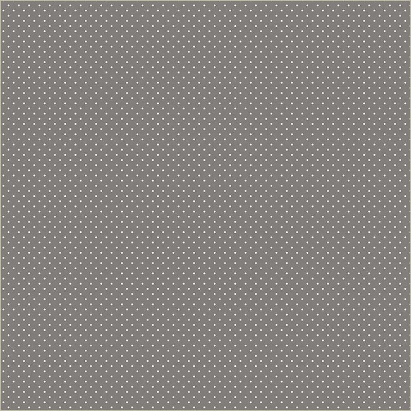 Tissu en coton à pois gris Verona - 44"/45" par yard