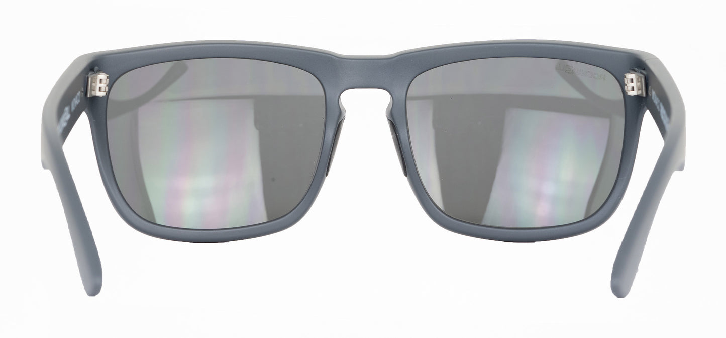 Monaco Sunglasses in Matte Grey/Black