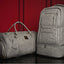 Stylish Grey Tumbled Leather Travel Bag Set - Backpack & Duffle - Korvel