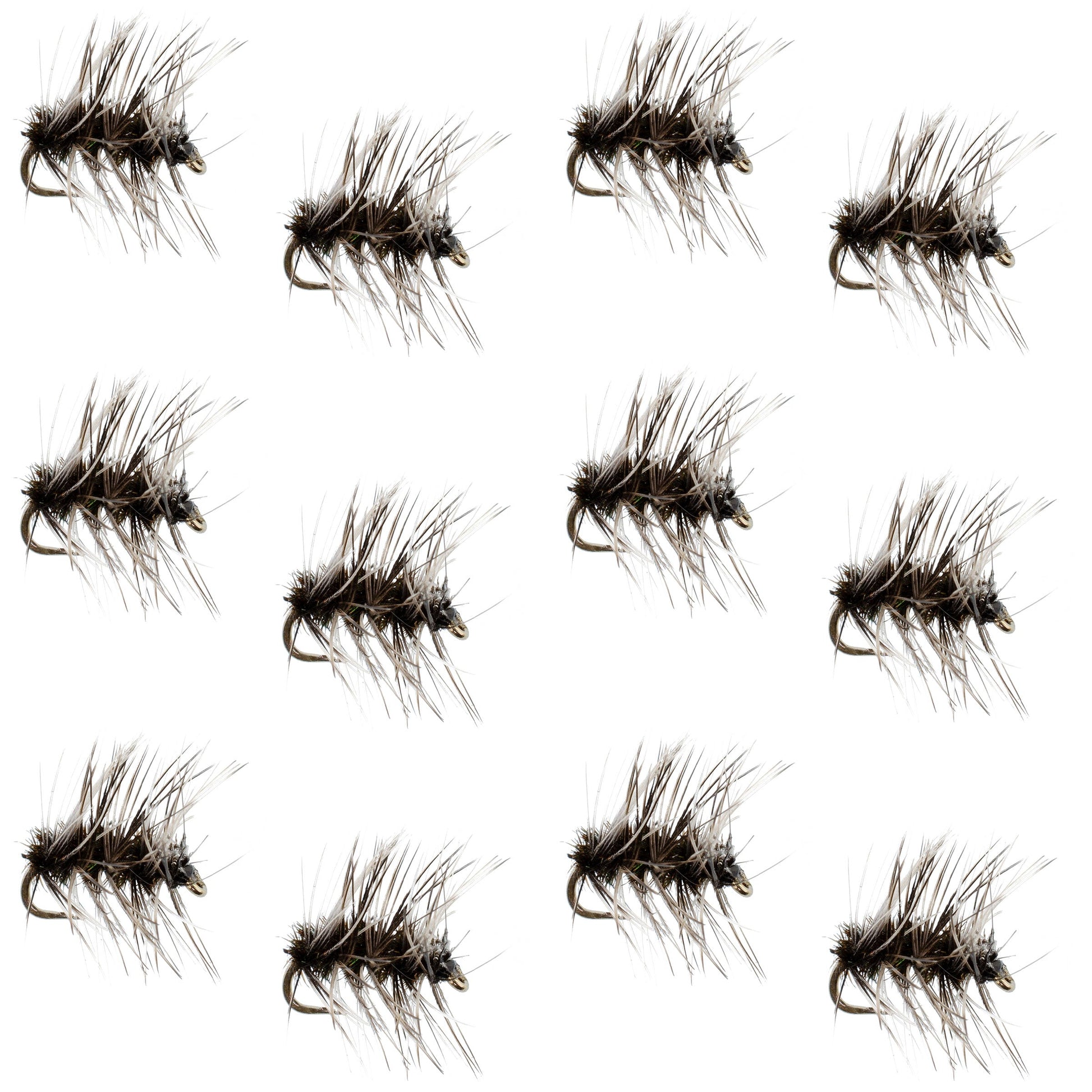 Premium Barbless Griffiths Gnat Midge Dry Flies - 12 Pack Size 20 for Trout Fishing - Korvel