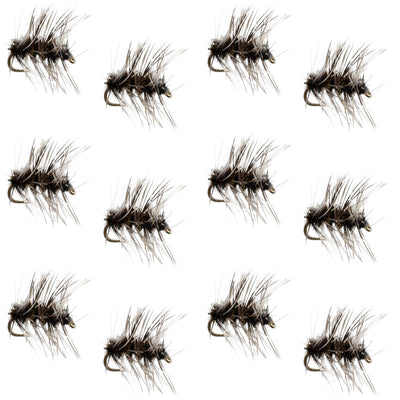 Premium Barbless Griffiths Gnat Midge Dry Flies - 12 Pack Size 18 for Trout Fishing - Korvel