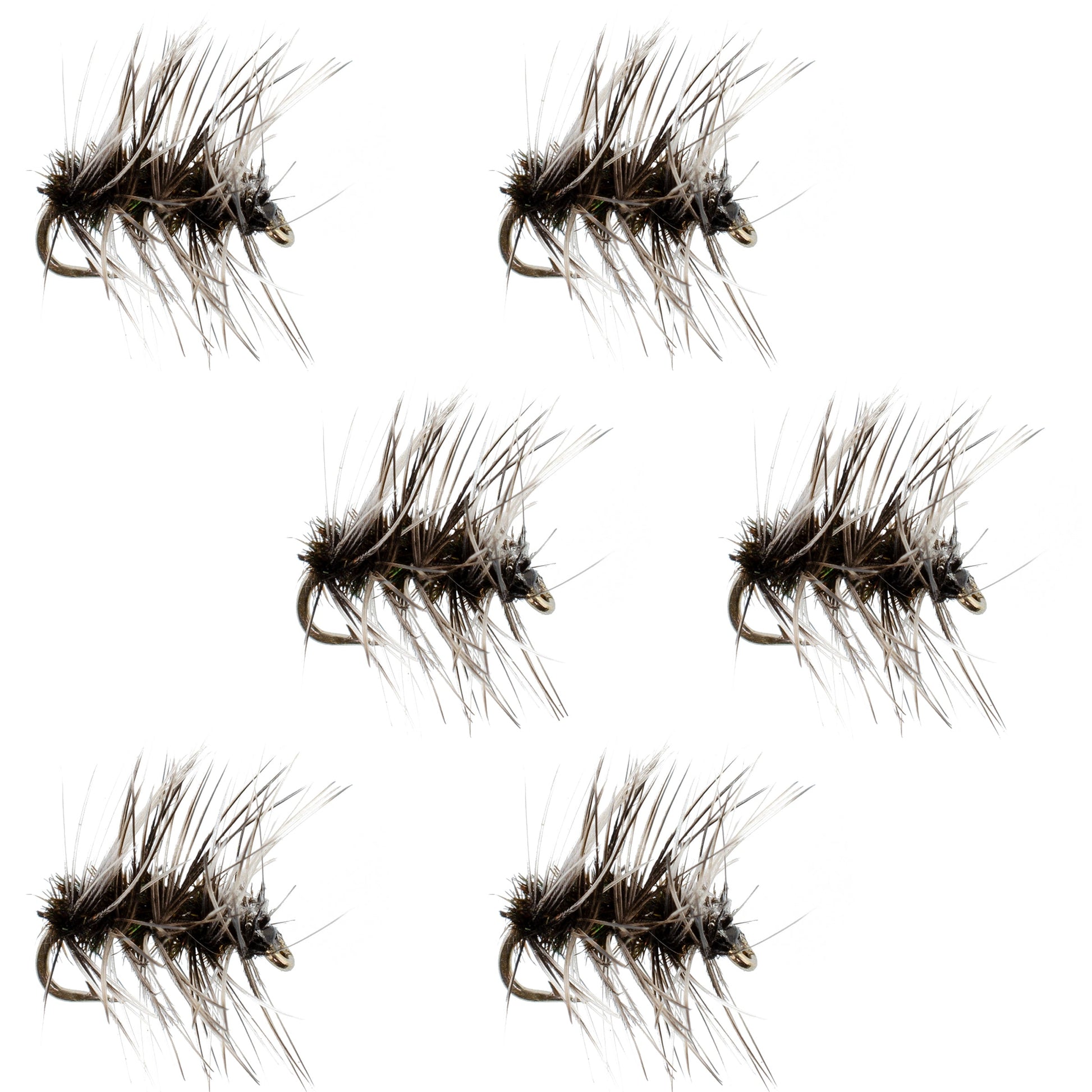 Essential Griffith's Gnat Midge Dry Flies - Set of 6 Size 20 for Trout Fishing - Korvel