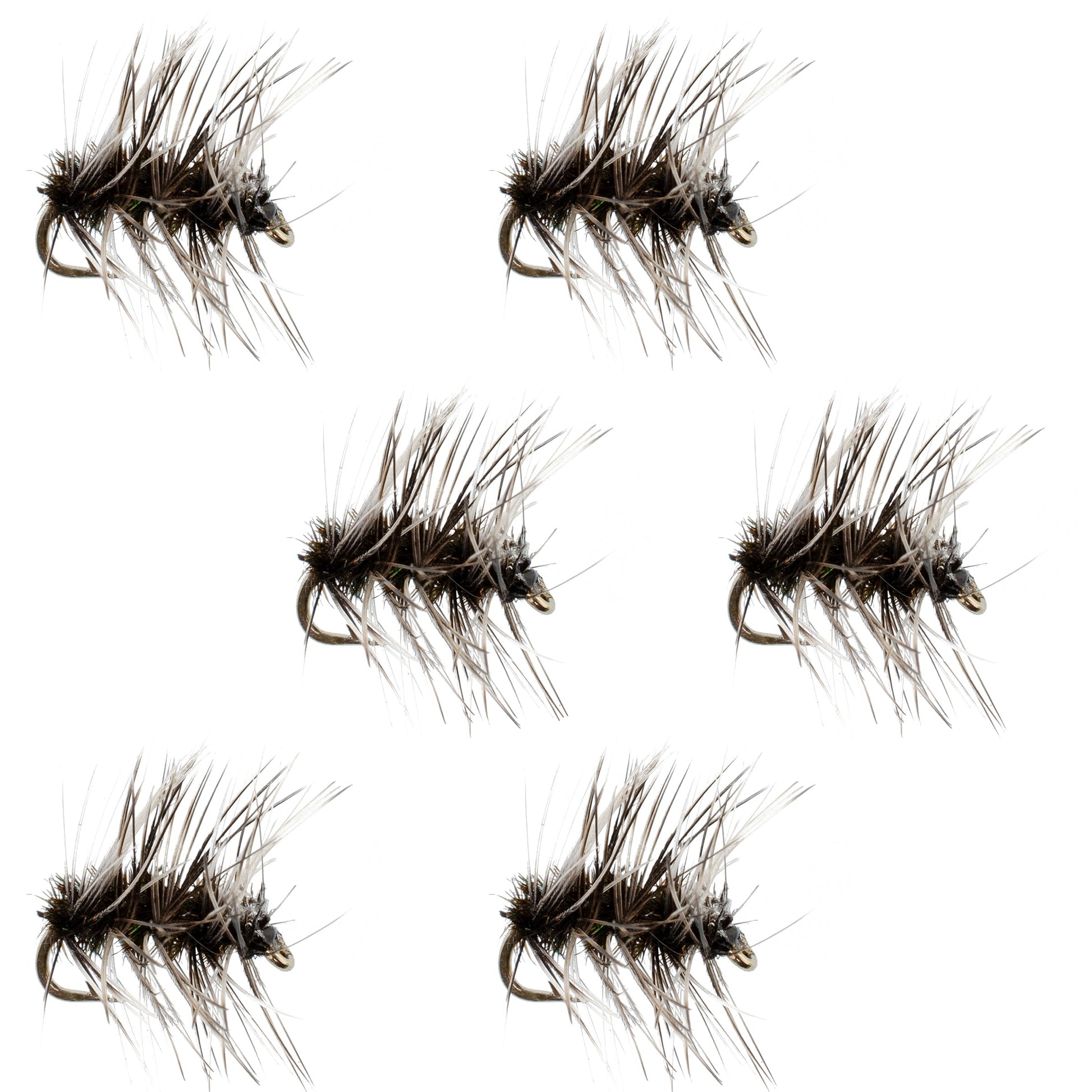 Barbless Griffiths Gnat Midge Dry Flies - Size 20 (Set of 6) - Korvel