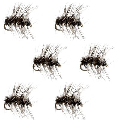 Barbless Griffiths Gnat Midge Dry Flies - Size 20 (Set of 6) - Korvel