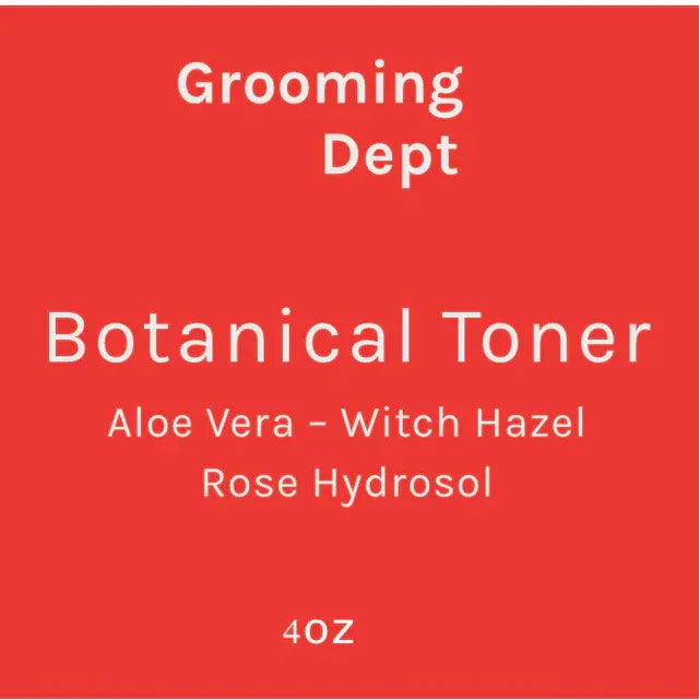 Toner botanique au rose hydrosol de Grooming Dept 4 oz