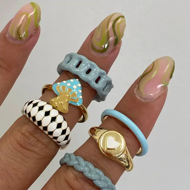 Ensemble de Bagues Vintage Embrace Hands