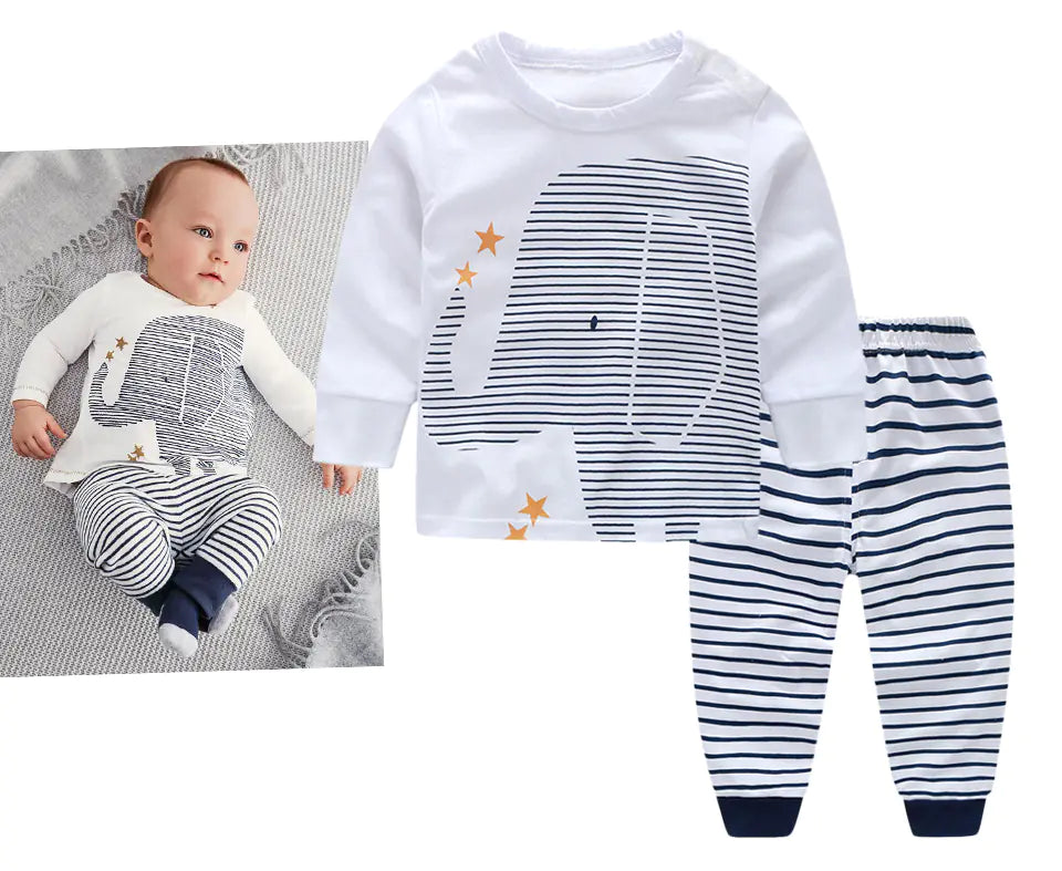 Charming Elephant Baby Clothing Set